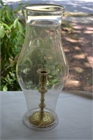 EB Brass Hurricane Candle Lamp