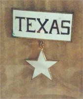 Antique TEXAS pin w star marked Whitehead Hoag