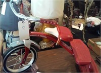 Vintage RADIO FLYER red metal tricycle w bell