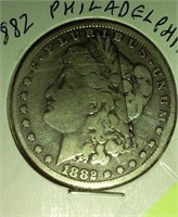 1882 MORGAN silver dollar Philadelphia mint VG?