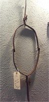 Rare farm cast iron cow collar w spur star rowels