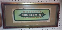 Wrigley's Doublemint Gum cardboard advertising