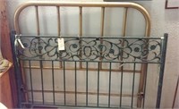 Lot of 2 old iron / metal bed headboards