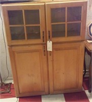 48" wooden cabinet w window displays