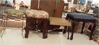 LOT of 4 vintage stools