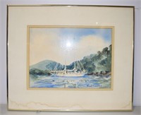 Harriet Curtin Ermentrout Ship Water Color