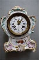 Old Porcelain Clock W/Damage