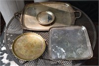 Group Silver Plated Items Trays, etc.