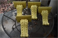 4 Ornate Wooden Wall Sconces