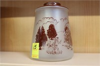 Frosted Glass Cookie Jar with Lid