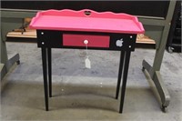 Wooden Pink and Black Painted Vanity Table