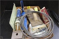 Box of Assorted Supplies including Calk,