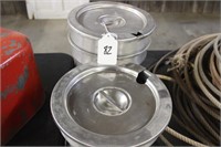 3 Stainless Steel Soup Pots with 2 Lids