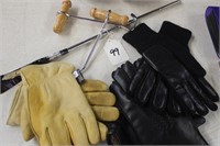 Boot Pulls, Shoe Horn, and Men's Gloves