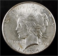 1934-d Peace silver dollar