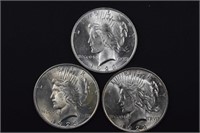 1923 Peace silver dollars (3)