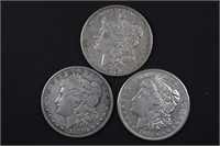 Morgan silver dollars (3)