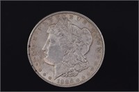 1886 Morgan silver dollar