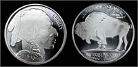 2016 Buffalo 1ozt silver bullion rounds (2)