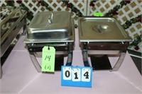 (2) Chafing Dishes, Rectangular, 4 Qt