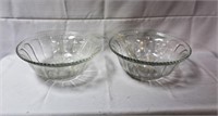 (3) Punch Bowls, Glass, Approx. 15" Dia