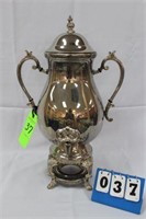Coffee Urn, Silver Plated, 50 Cup, Approx. 23"H