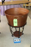 Ice Bucket w/Stand, Approx. 20" Dia x 28"H
