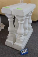 (2) 3-Column Pedestals, White Resin,