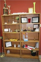 (2) Bookshelves w/Contents, (1) Small Bookshelf,
