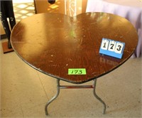 Heart-Shaped Folding Table, Approx. 4' x 4'