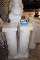 White Resin Columns, Plants Stands,