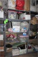 Contents of (7) Shelves; Flowers, Vases,
