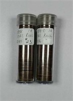 1938 & 1938-D  rolls of circulated Lincoln Cents