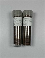 1935 & 1935-D  Rolls of circulated Lincoln Cents