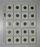 40  Full-date Buffalo Nickels in 2x2's  1935- 37-S