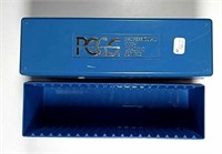 2  Blue PCGS plastic boxes for storage of Slabs