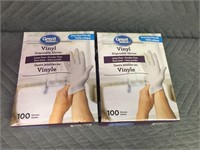 2 Boxes Latex Free Disposable Gloves