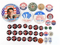 Lot of Vintage Political pins