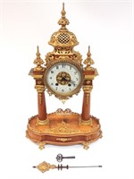 French eight day pendulum mantle clock