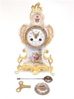 French Louis XV style eight-day mantle clock