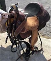 TT Doublet Saddlery #16 leather saddle with