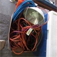 Box of assorted electric cords
