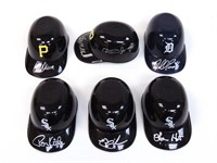 6 Mini Baseball Helmets - SIGNED!