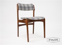 Plaid Upholstered Buch Style Chair