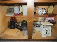 Contents of Cupboard, Pots, Pans, Scales, Mixer