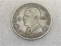 WWII 1942 Krim Crimera German Fuhrer 5 RM Coin-