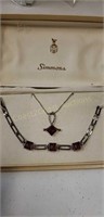 Vintage Simmons necklace with matching bracelet