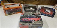 3 1/24 scale diecast cars & Ertl model NIB