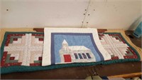 (2) Wall Hanging Quilts- 43x30 & 18x18