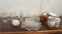 Group of Vintage Glassware- pitchers, Plates &